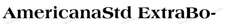 AmericanaStd ExtraBo字体转换